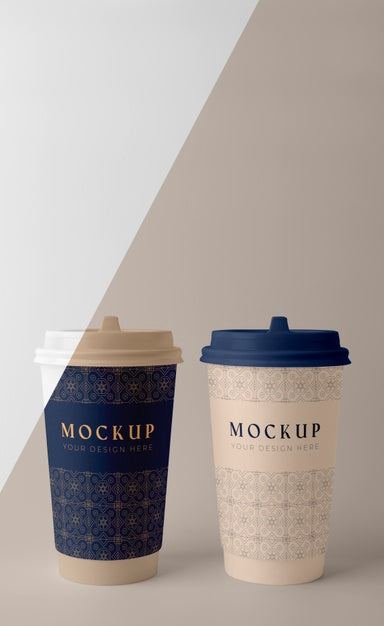 Free Composition Of Coffee Shop Cup Mock-Up Psd