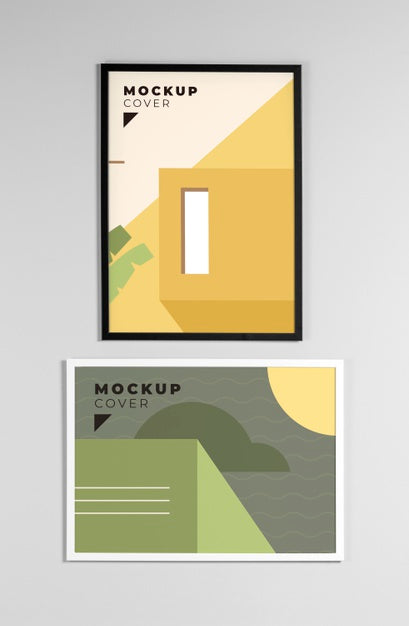 Free Composition Of Modern Mock-Up Frames Psd