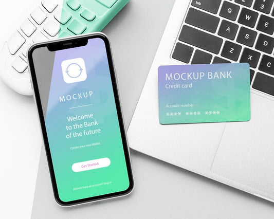 Free Composition With Smartphone Payment App Mock-Up Psd