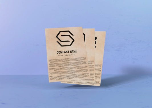 Free Contract Mock-Up Paper And Space For Company Logo Psd
