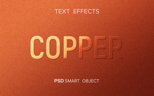 Free Copper Text Effect Mockup Psd