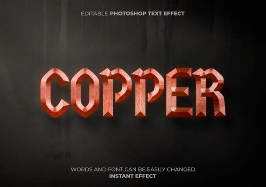 Free Copper Text Effect Psd