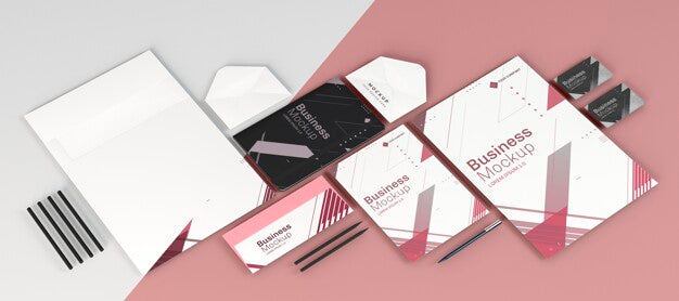 Free Copy Space Various Stationery Office Items Psd