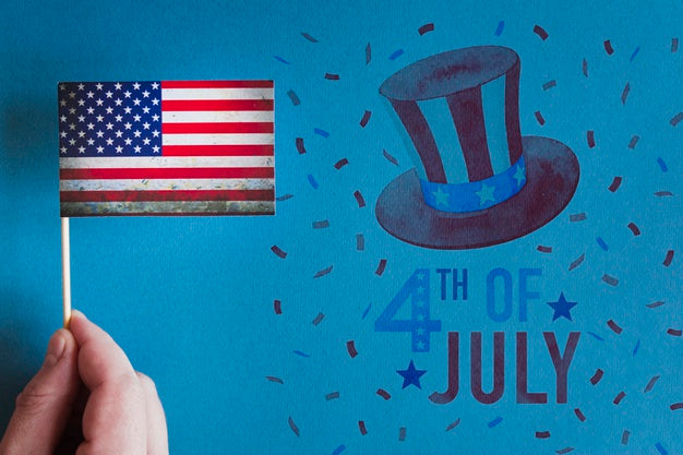 Free Copyspace Mockup For Usa Independence Day Psd