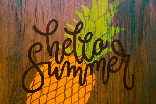 Free Copyspace Mockup On Wall For Summer Lettering Psd