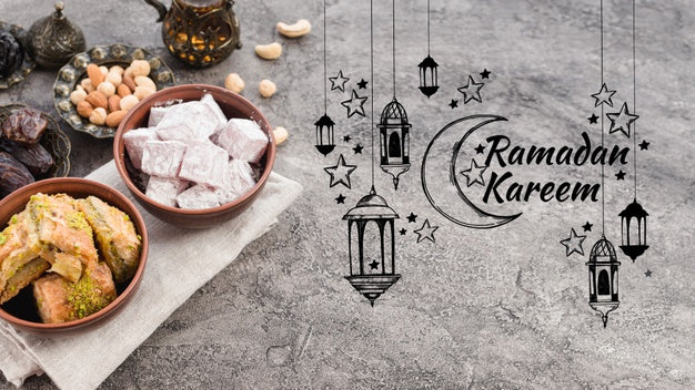 Free Copyspace Mockup With Ramadan Concept Psd