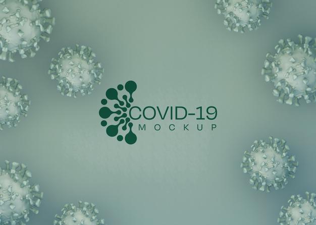 Free Coronavirus Background Mockup. Covid-19. Psd