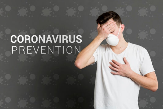 Free Coronavirus Prevention And Man With Mask Psd