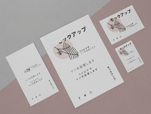Free Corporate Japanese Business Documents Mock-Up Psd