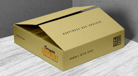 Free Corrugated Shipment Container Box Mockup Psd