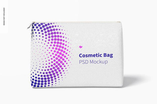 Free Cosmetic Bag Mockup Front View Psd