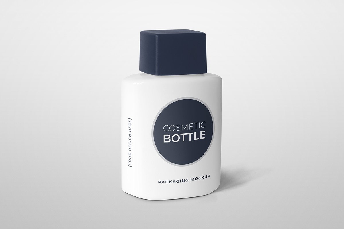 Free Cosmetic Bottle Packaging Mockup