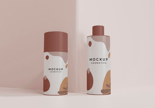 Free Cosmetic Containers Mockup Psd