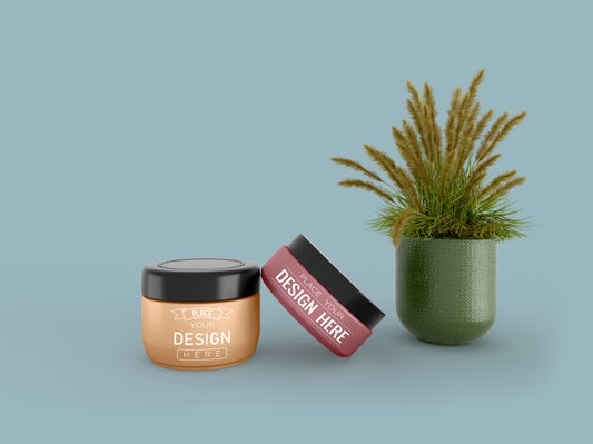 Free Cosmetic Cream Container Mockup For Cream, Lotion, Serum, Skincare Blank Bottle Packaging. Psd