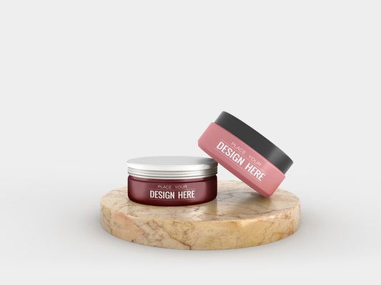 Free Cosmetic Cream Container Mockup For Cream Psd