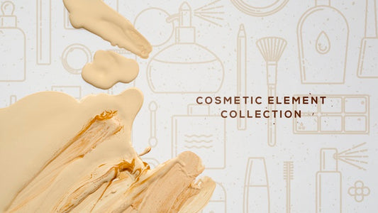 Free Cosmetic Element Collection With Foundation Psd