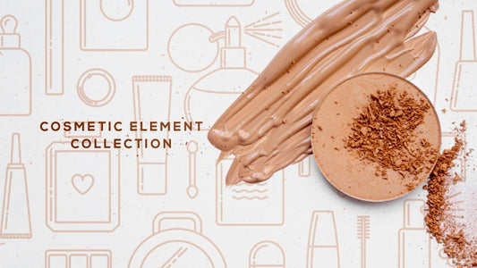 Free Cosmetic Element Collection With Powder Psd