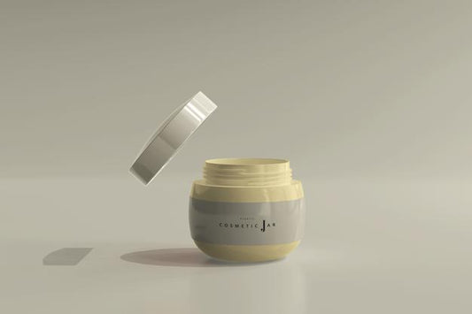 Free Cosmetic Jar Mockup With Lid Psd