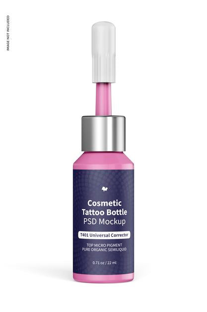 Free Cosmetic Micro Pigment Tattoo Bottle Mockup Psd