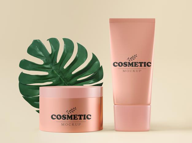 Free Cosmetic Packaging Mockup Psd