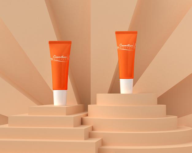 Free Cosmetic Packaging Mockup Psd