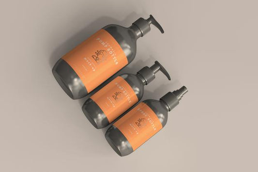 Free Cosmetic Pump Bottle And Spray Bottle Mockups Psd