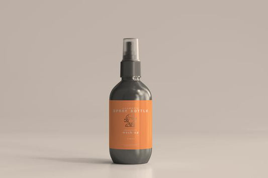 Free Cosmetic Spray Bottle Mockup Psd