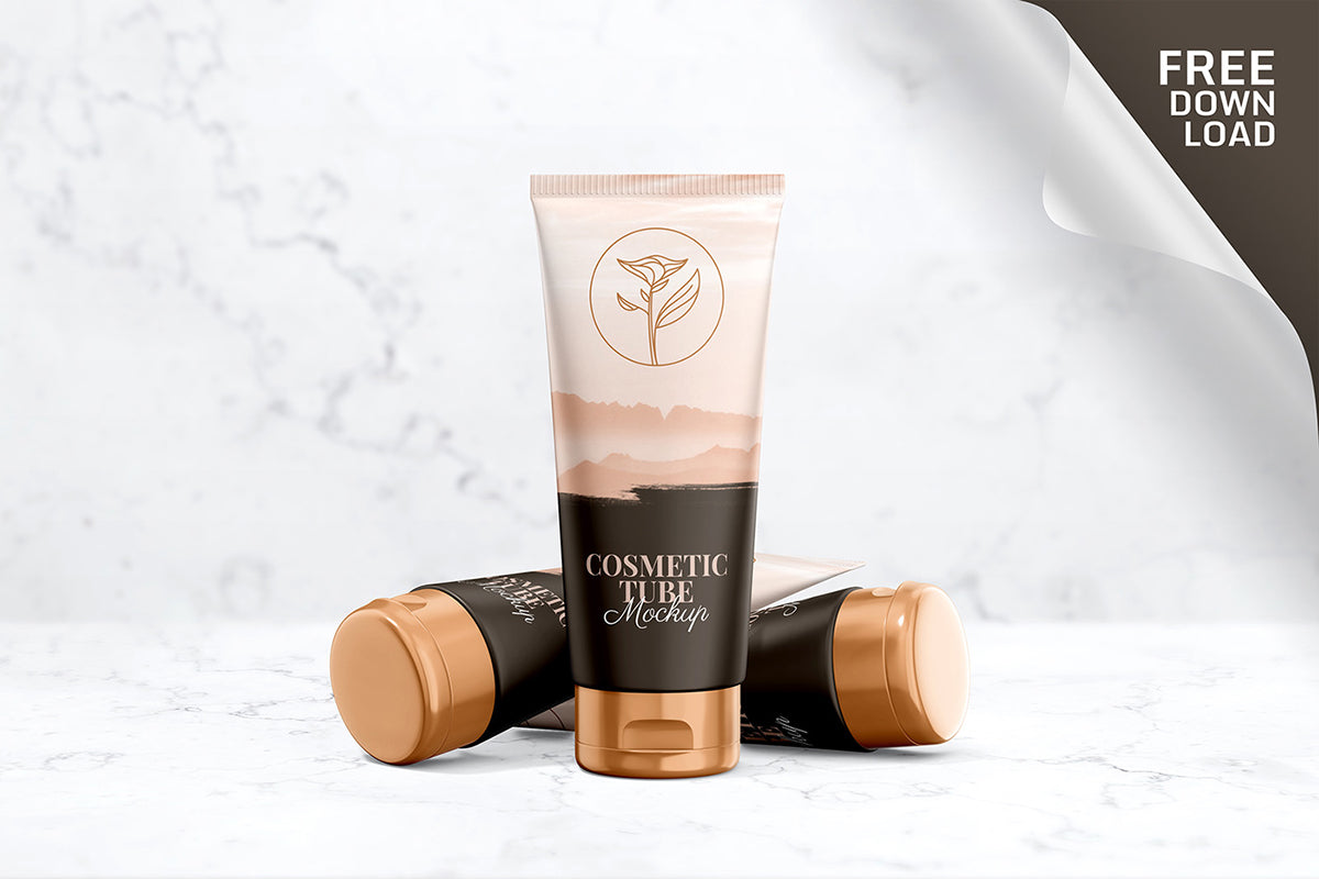 Free Cosmetic Tube Mockup