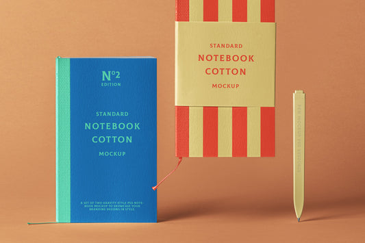 Free Cotton Psd Notebook Mockup