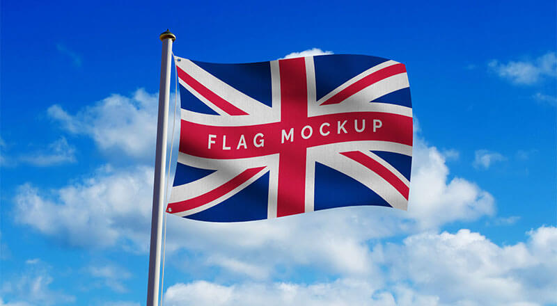 Free Country Flag Mockup Psd