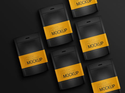 Free Couple Of Pouch Packaging Mockup Psd
