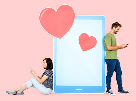Free Couple Texting Loving Message To Each Other