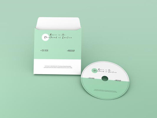 Free Cover And Compact Disc Mockup Psd