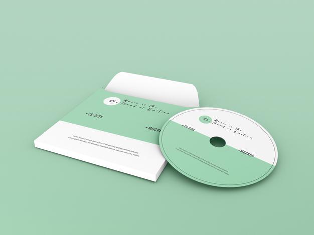 Free Cover And Compact Disc Mockup Psd