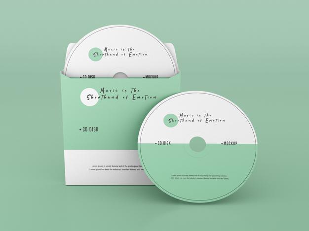 Free Cover And Compact Disc Mockup Psd