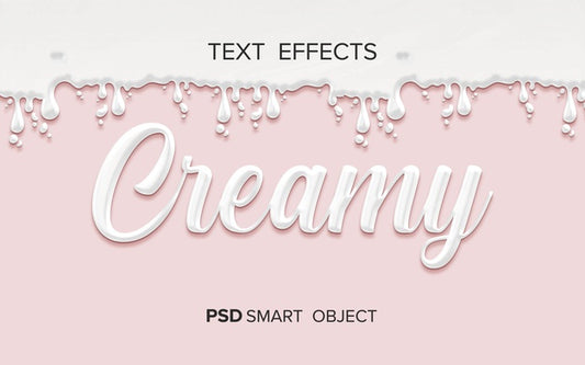 Free Creamy Liquid Text Effect Psd