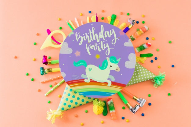 Free Creative Birthday Mockup Psd