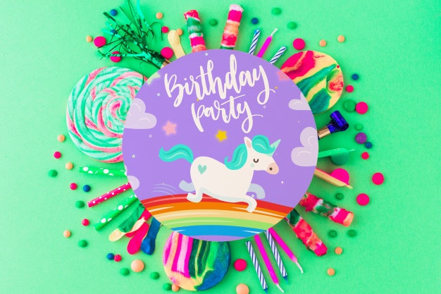 Free Creative Birthday Mockup Psd