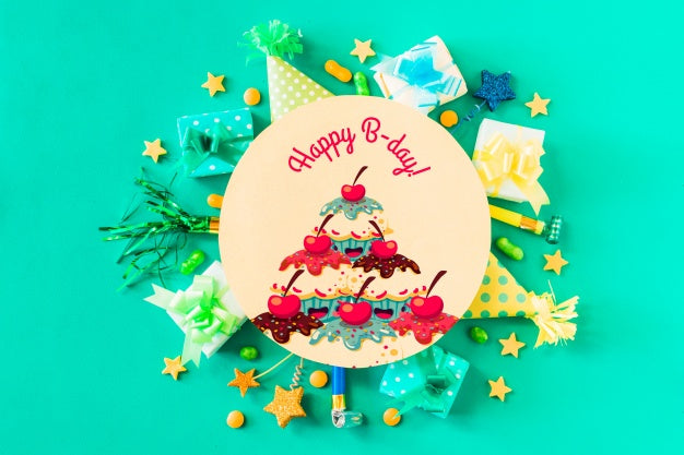 Free Creative Birthday Mockup Psd