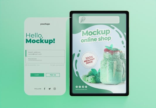 Free Creative Business Assortment With Tablet Mock-Up Psd