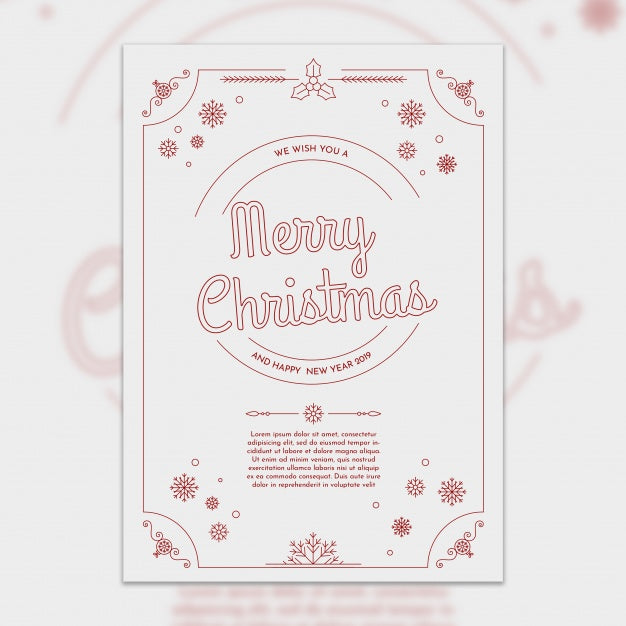 Free Creative Christmas Party Cover Template Psd