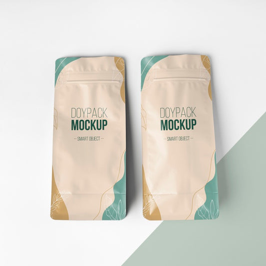 Free Creative Composition Of Doypack Mock-Up Psd