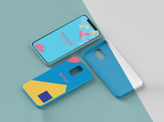 Free Creative Composition Of Phone Case Mock-Up Psd