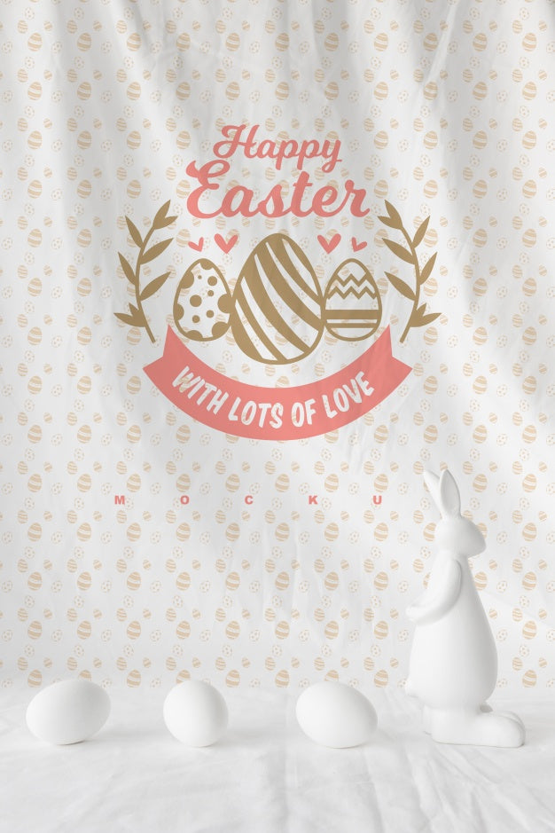 Free Creative Easter Mockup Composition Psd