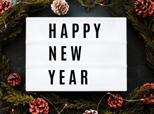 Free Creative Happy New Year 2019 Mockup Psd