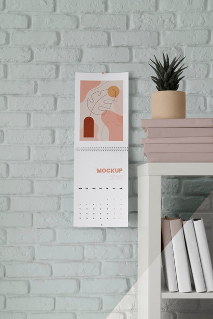 Free Creative Mock-Up Calendar Arrangement Psd