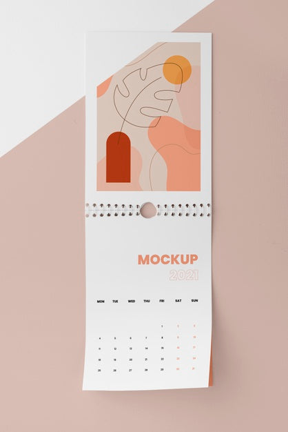 Free Creative Mock-Up Calendar Composition Psd