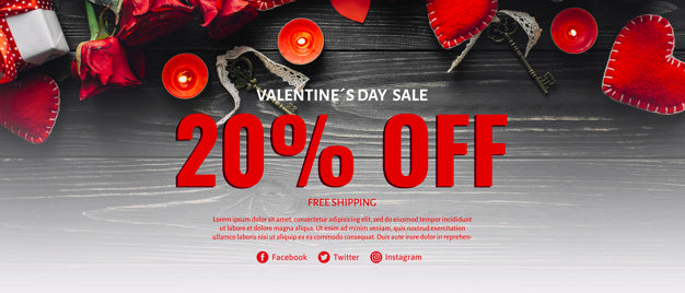 Free Creative Valentines Sale Mockup Psd