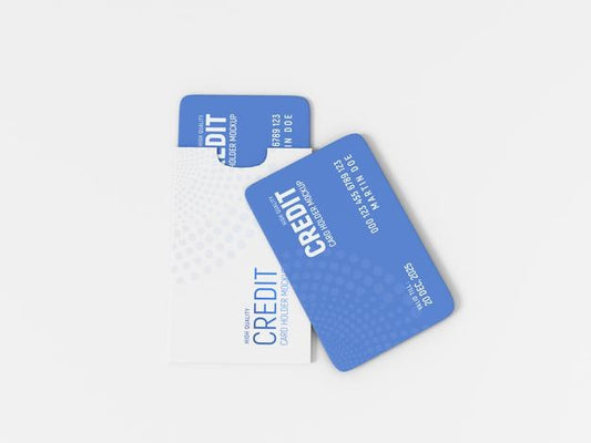 Free Credit Card With Paper Holder Mockup Psd