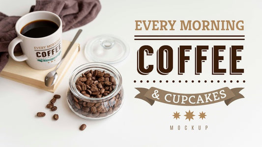 Free Cup Of Coffee On Table Psd
